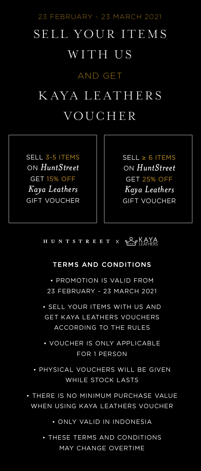 HuntStreet x Kaya Leather 